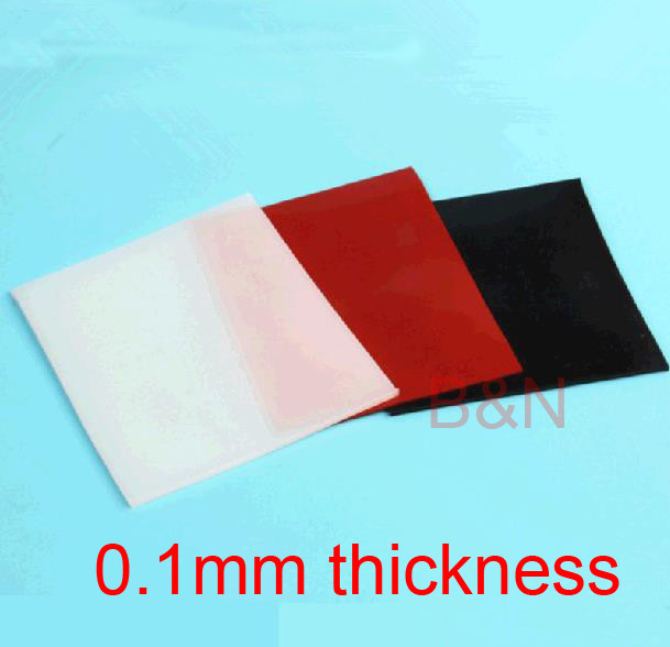 0.1mm thickness black silicon rubber sheet red Silicone Rubber Plate  ultra-thin Silicon rubber board silicone thin film pad